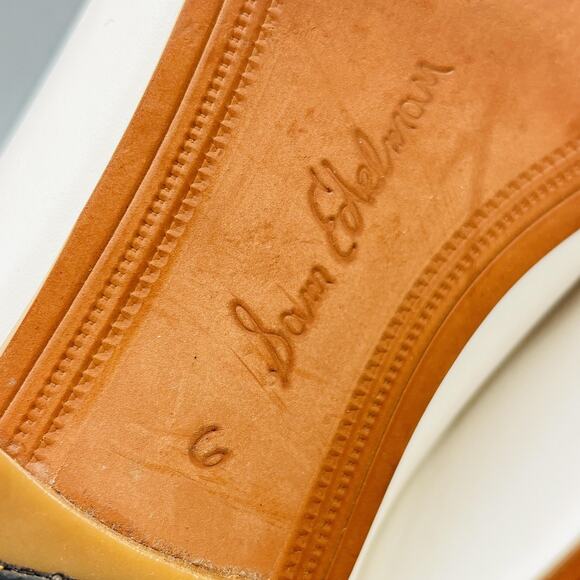 Sam Edelman Shoes Womens 6 White Leather Bit Loafer Mule Slip On Flats Casual - Picture 10 of 11